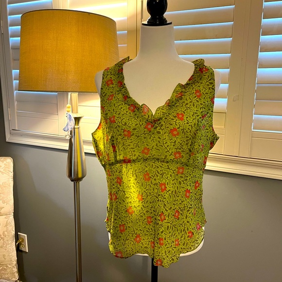 Elegant casual size 12 Sigrid Olsen sleeveless blouse - Picture 1 of 7